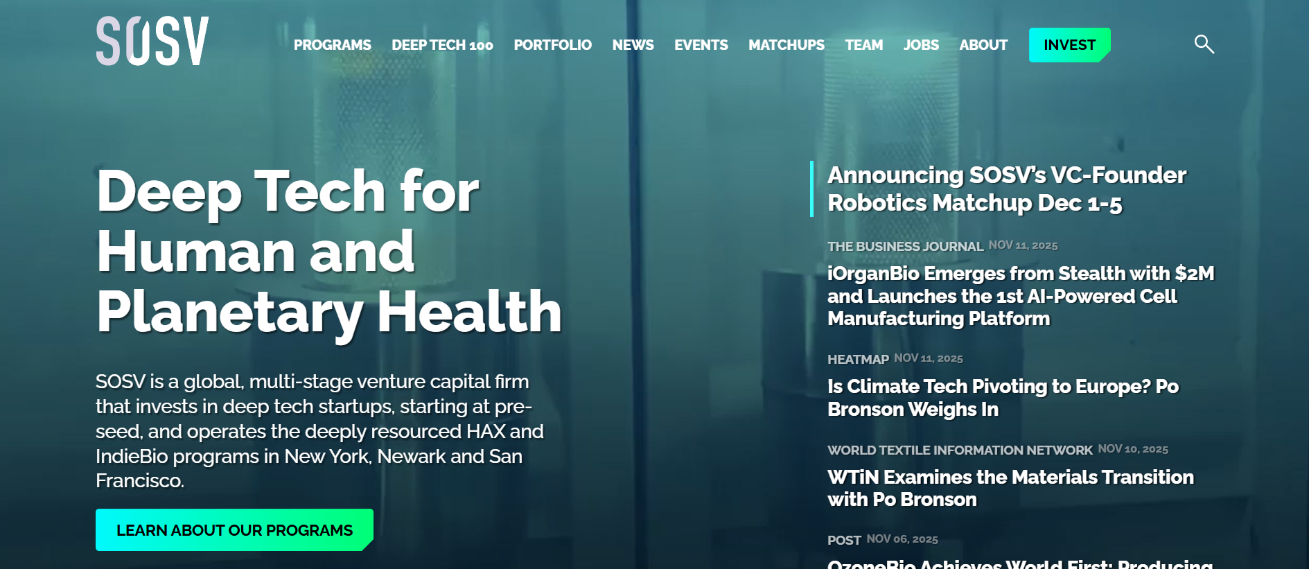 Top Players in Deep Tech VC: SOSV