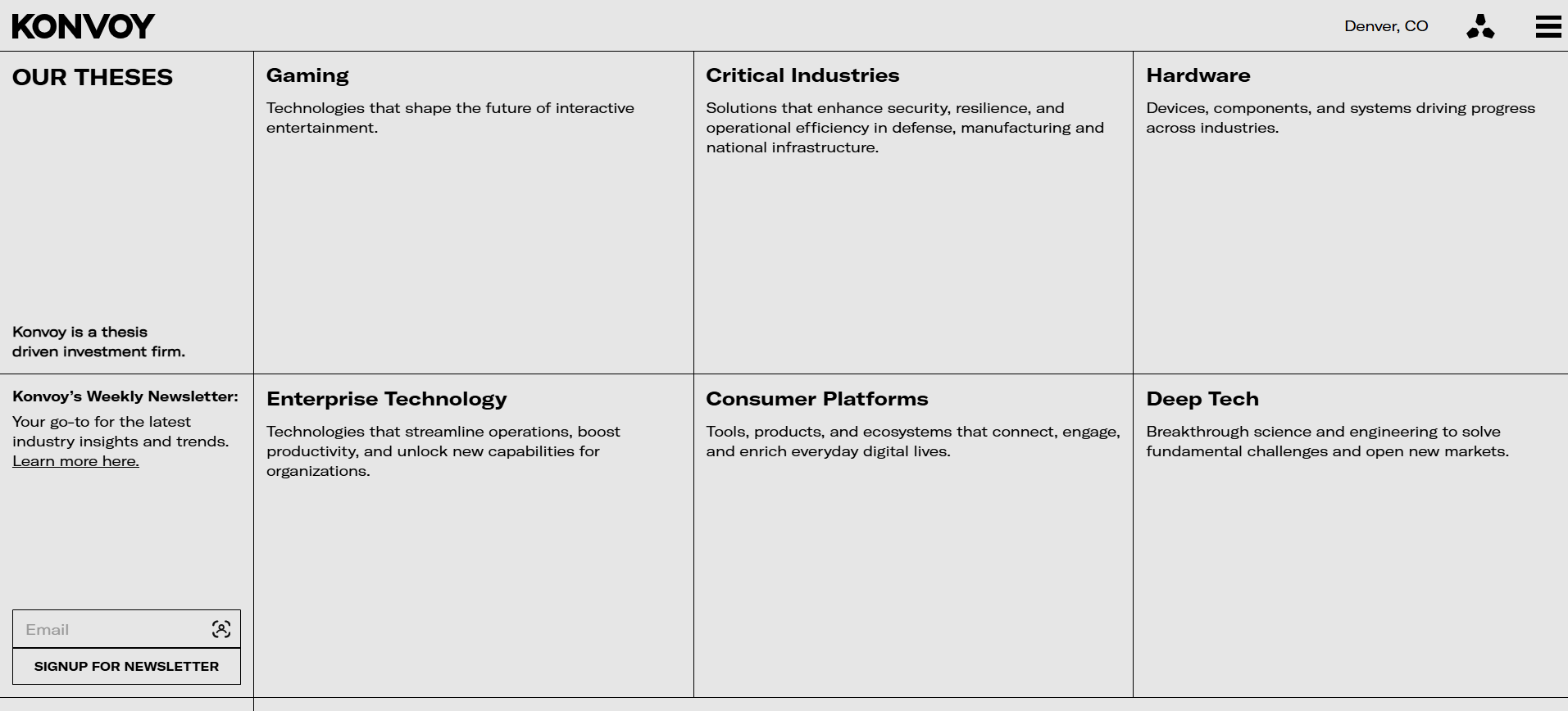 Critical Industry Venture Capital Firms: Konvoy