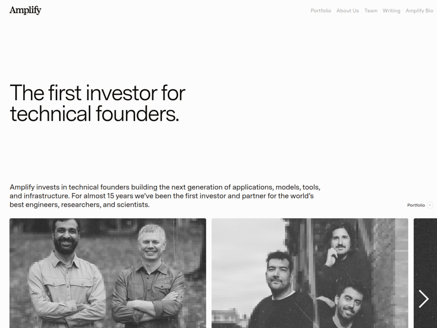 Amplify Partners homepage