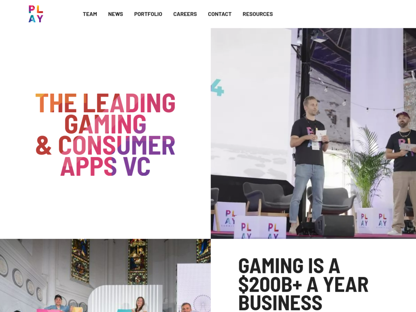 Play Ventures homepage